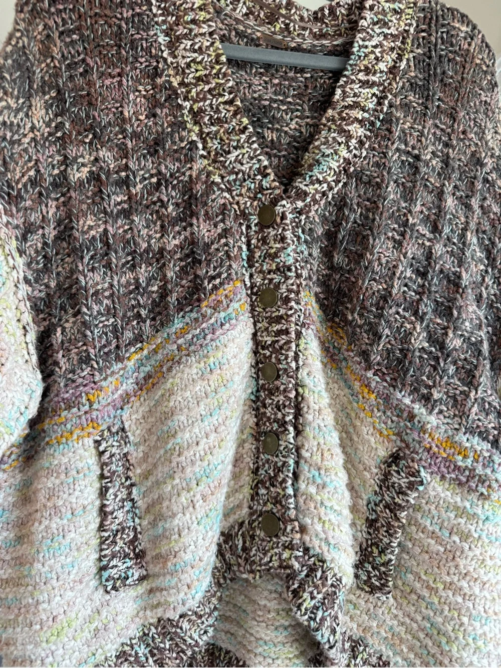 Free People Gorgeous Cozy Isabella MoonBeam Chunky Cardigan